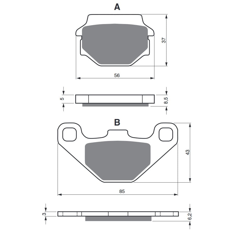 Obrázek produktu Brzdové destičky GOLDFREN 086 AD  OFF-ROAD FRONT 086 AD