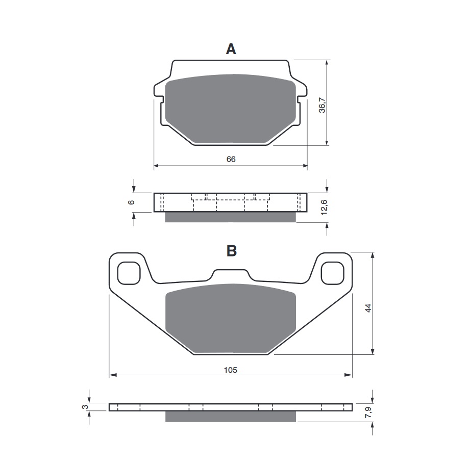 Obrázek produktu Brzdové destičky GOLDFREN 237 AD 237 AD