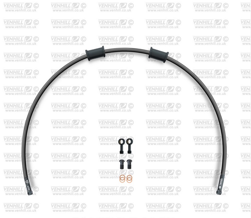 Obrázek produktu Hadice zadní brzdy Venhill POWERHOSEPLUS HON-10011RB-BK (1 hadice v sadě) černé hadice, černé koncovky HON-10011RB-BK