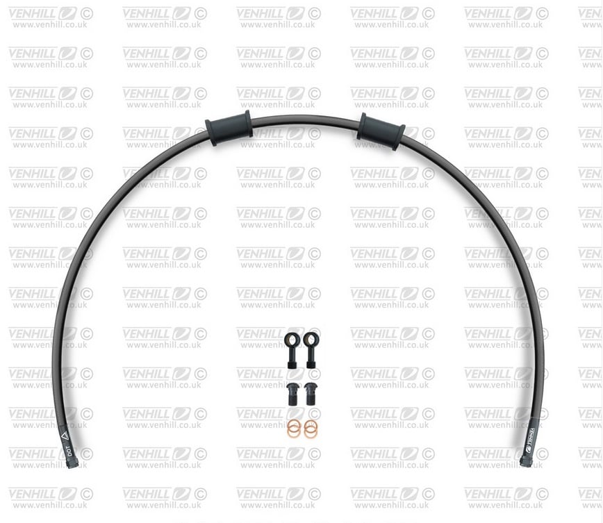 Obrázek produktu Hadice zadní brzdy Venhill POWERHOSEPLUS YAM-17001RB-BK (1 hadice v sadě) černé hadice, černé koncovky YAM-17001RB-BK