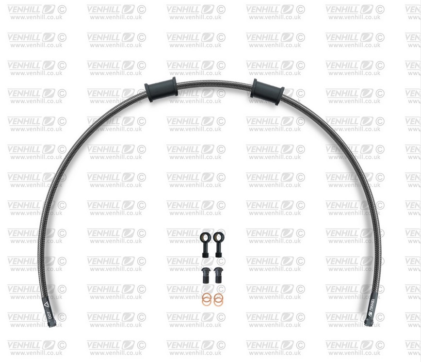 Obrázek produktu Hadice zadní brzdy Venhill POWERHOSEPLUS SUZ-12006RB-CB (1 hadice v sadě) karbonové hadice, černé koncovky SUZ-12006RB-CB