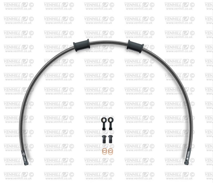 Obrázek produktu Hadice zadní brzdy Venhill POWERHOSEPLUS SUZ-2005RB-CB (1 hadice v sadě) karbonové hadice, černé koncovky SUZ-2005RB-CB