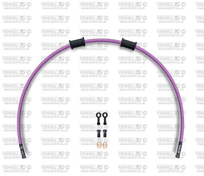 Obrázek produktu Hadice zadní brzdy Venhill POWERHOSEPLUS YAM-6005RB-PU (1 hadice v sadě) fialové hadice, černé koncovky YAM-6005RB-PU
