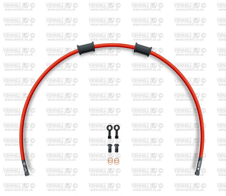 Obrázek produktu Hadice zadní brzdy Venhill POWERHOSEPLUS CAG-1001RB-RD (1 hadice v sadě) červené hadice, černé koncovky CAG-1001RB-RD