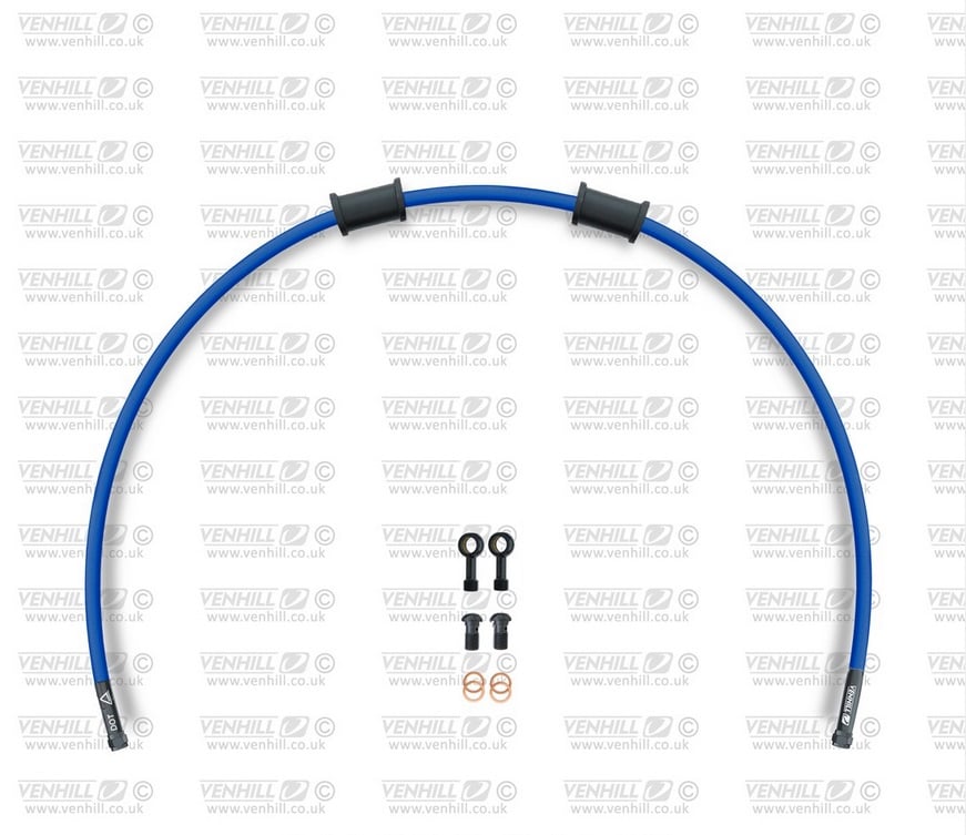 Obrázek produktu Hadice zadní brzdy Venhill POWERHOSEPLUS YAM-10011RB-SB (1 hadice v sadě) modré hadice, černé koncovky YAM-10011RB-SB