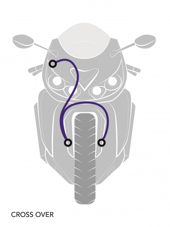 Obrázek produktu CROSSOVER Hadice přední brzdy sada Venhill POWERHOSEPLUS SUZ-12005F (2 hadice v sadě) Průhledné hadice, chromové koncovky SUZ-12005F