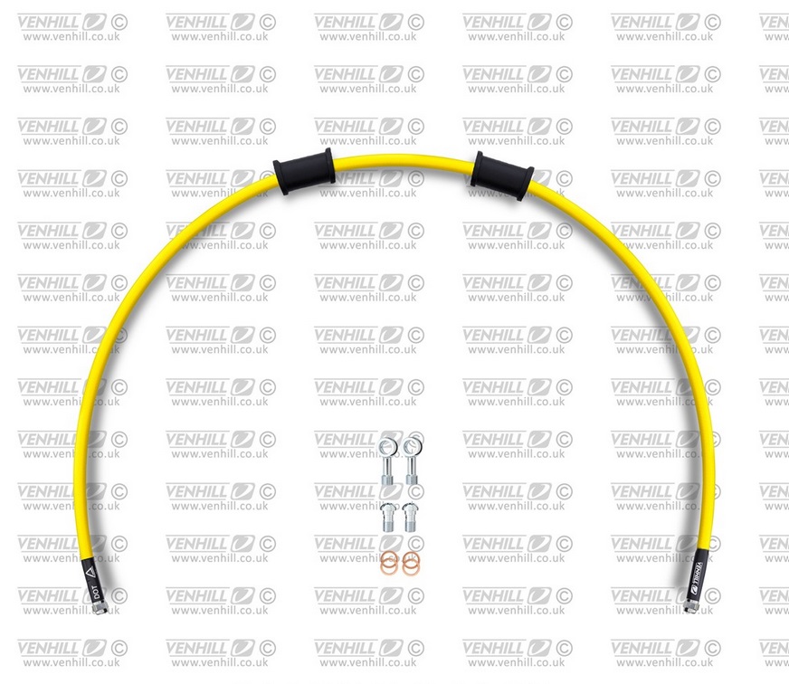 Obrázek produktu Hadice zadní brzdy Venhill POWERHOSEPLUS HON-6015RS-YE (1 hadice v sadě) žluté hadice, nerezové koncovky HON-6015RS-YE