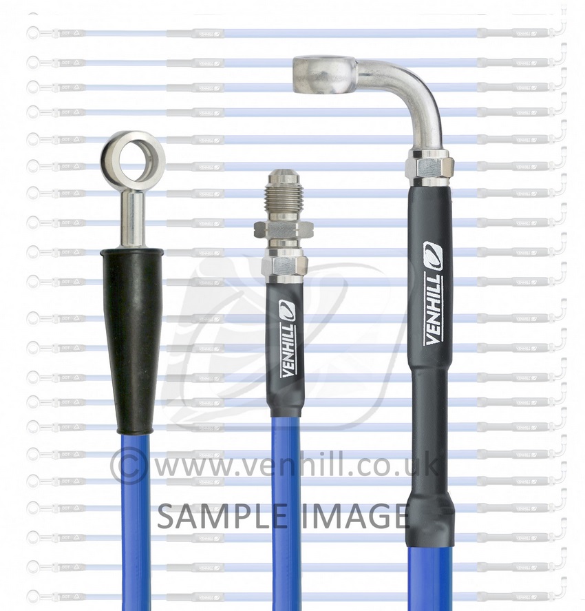 Obrázek produktu VENHILL Přední brzdová hadice modrá / nerezová ocel Banjo Fitting KTM/Husaberg/Husqvarna K01-1-028/P-SB