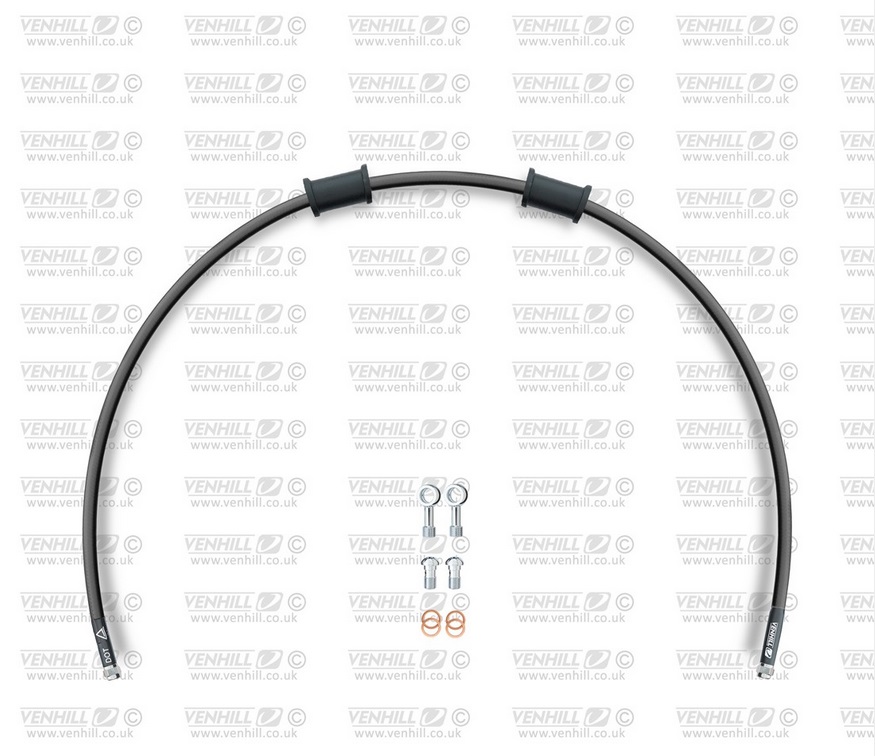 Obrázek produktu Hadice přední brzdy sada Venhill POWERHOSEPLUS APR-1002FS-BK (1 hadice v sadě) černé hadice, nerezové koncovky APR-1002FS-BK
