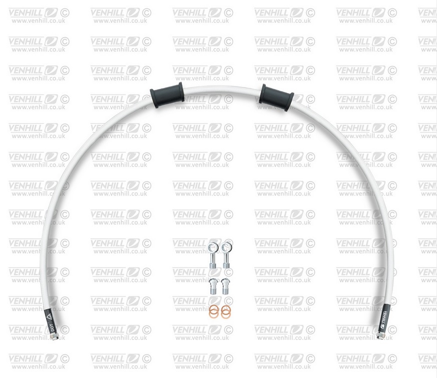 Obrázek produktu Hadice přední brzdy sada Venhill POWERHOSEPLUS CAG-7002FS-WT (1 hadice v sadě) bílé hadice, nerezové koncovky CAG-7002FS-WT