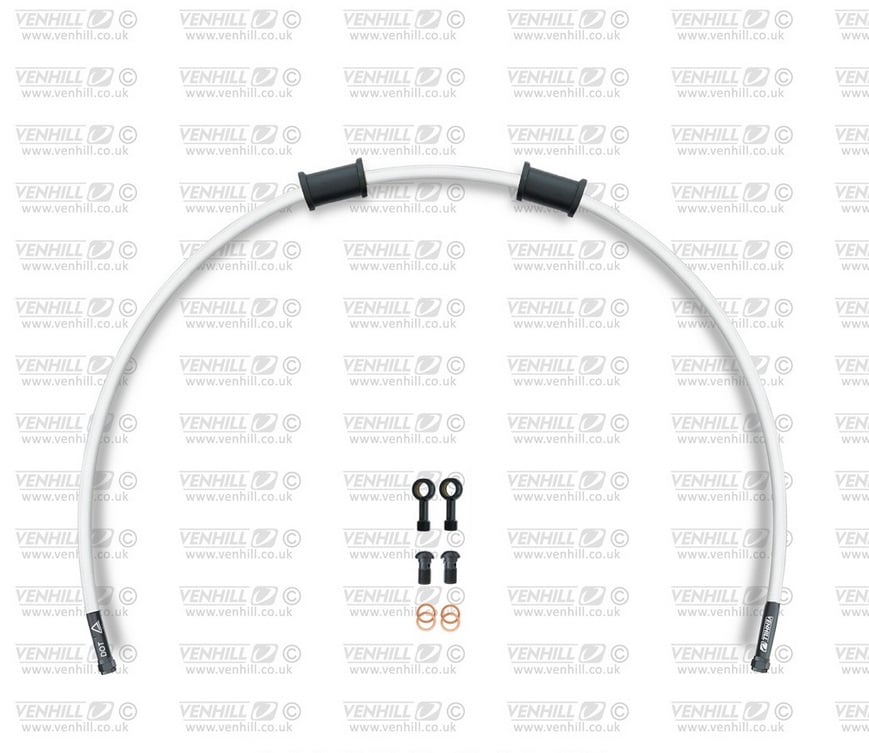Obrázek produktu Hadice přední brzdy sada Venhill POWERHOSEPLUS HON-1012FB-WT (1 hadice v sadě) bílé hadice, černé koncovky HON-1012FB-WT