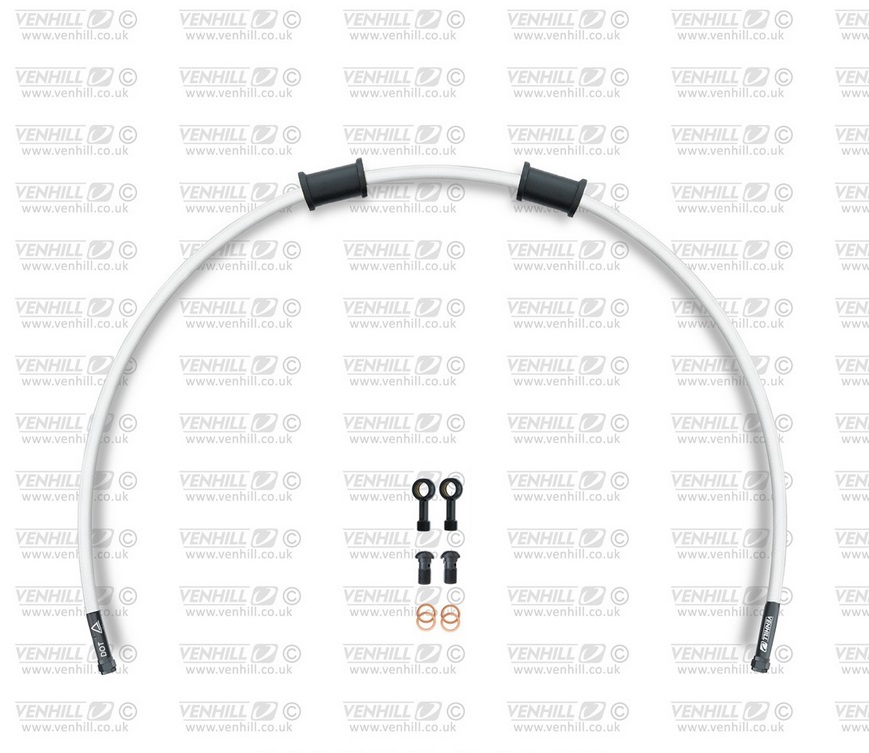 Obrázek produktu Hadice přední brzdy sada Venhill POWERHOSEPLUS TRI-9002FB-WT (1 hadice v sadě) bílé hadice, černé koncovky TRI-9002FB-WT