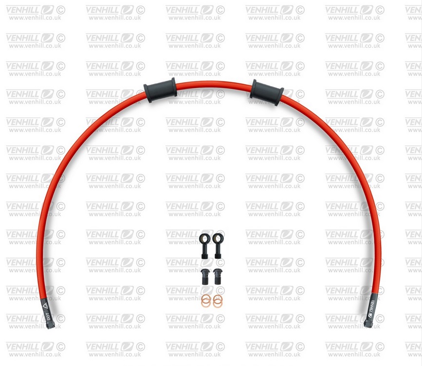 Obrázek produktu Hadice přední brzdy sada Venhill POWERHOSEPLUS SUZ-2015FB-RD (1 hadice v sadě) červené hadice, černé koncovky SUZ-2015FB-RD