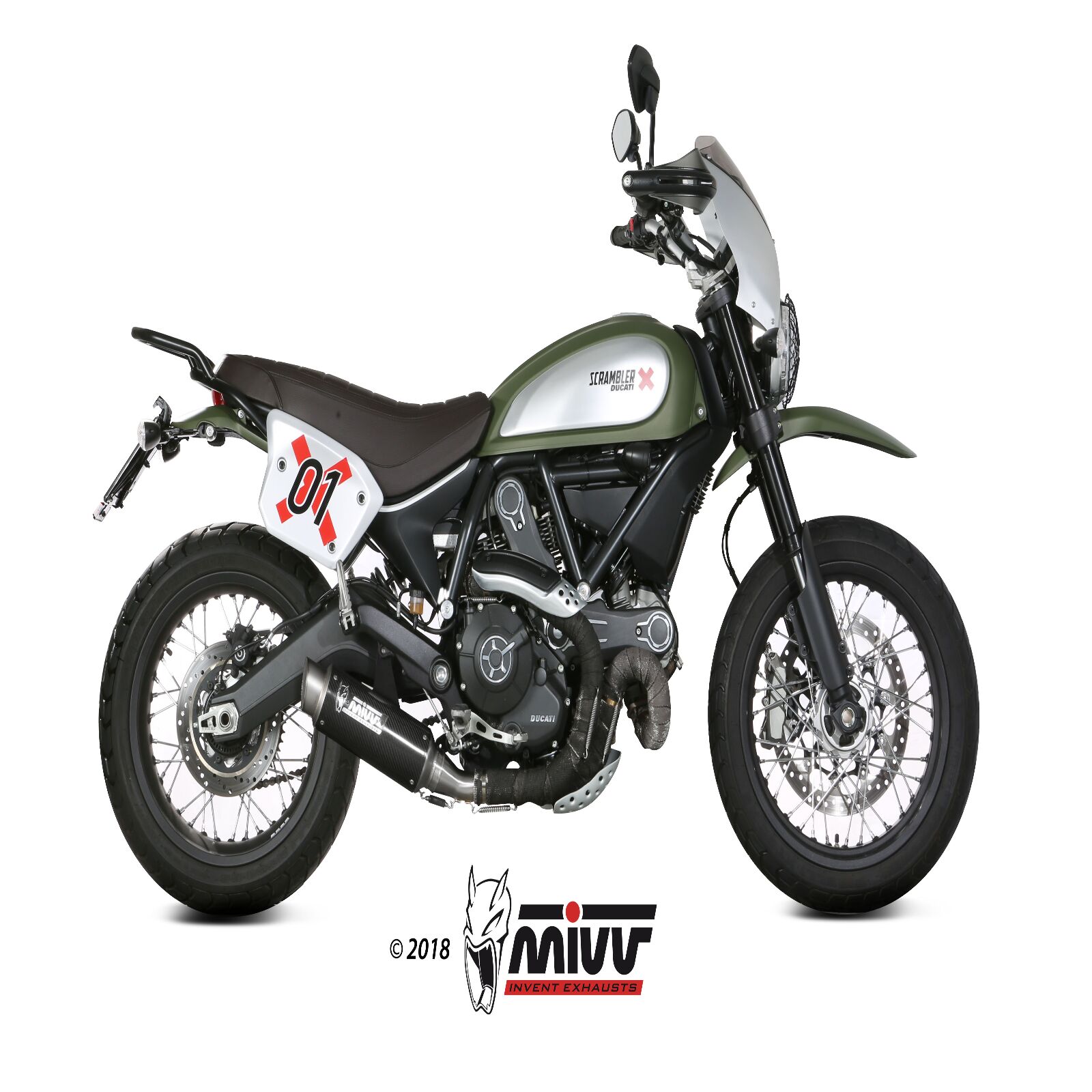 Obrázek produktu MIVV GP Pro Carbon Muffler Koncovka z nerezové oceli Ducati Scrambler 800 D.035.L2P