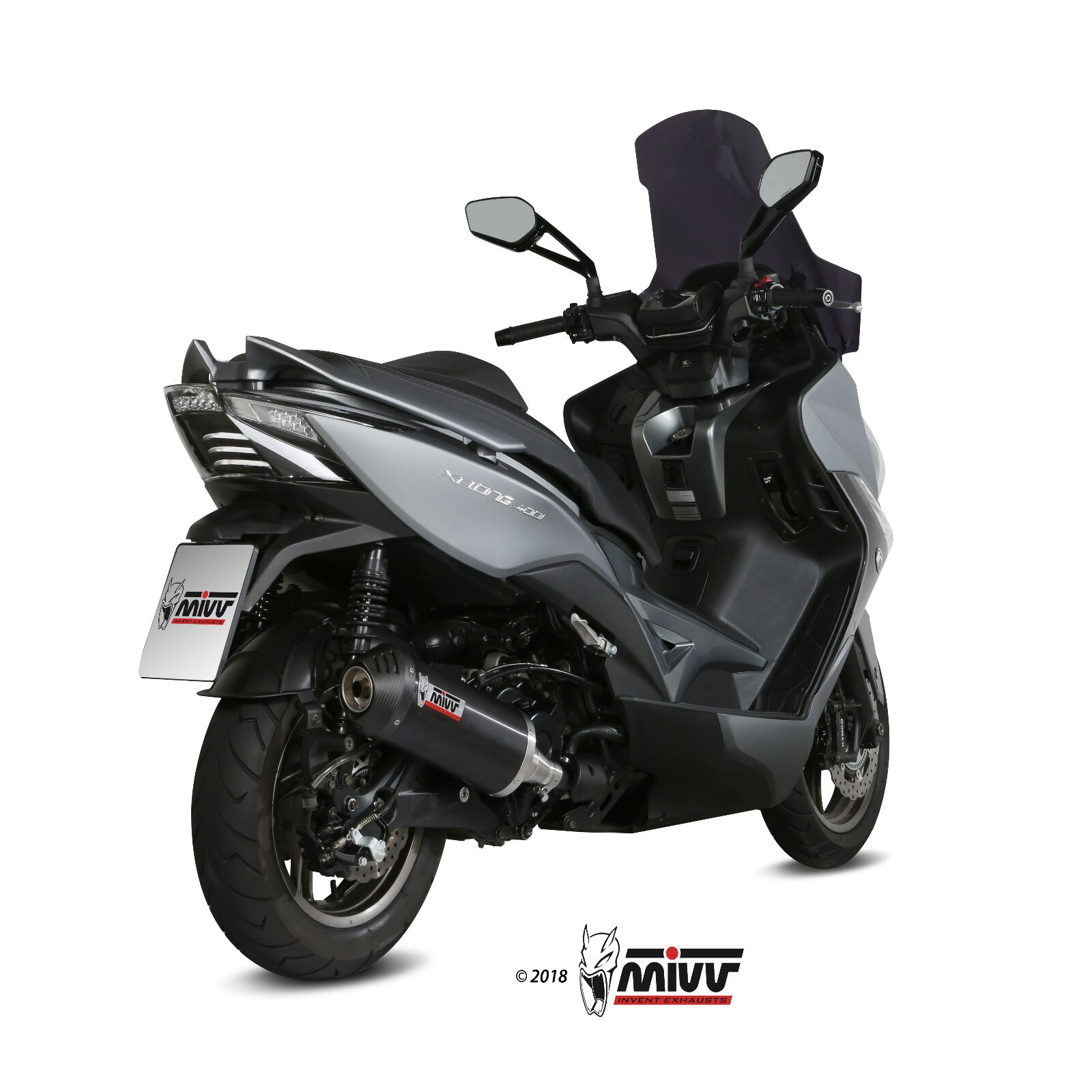 Obrázek produktu MIVV Oválný tlumič výfuku titan/karbonová koncovka Kymco Xciting 400I O.010.LVC