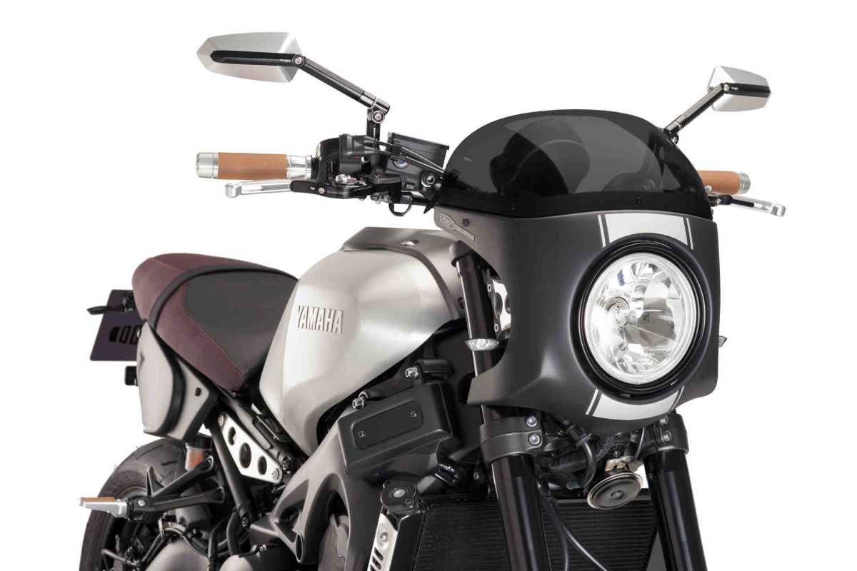 Obrázek produktu Plexi štít PUIG SEMI-FAIRING 9554F matná černá tmavá kouřová 9554F