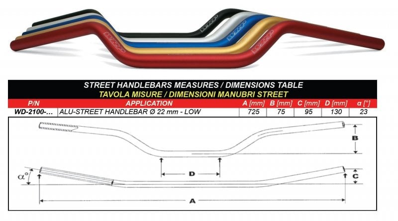 Obrázek produktu Řídítka WRP ALU-STREET nižší stříbrná 2100-016