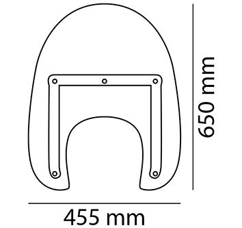 Puig 0867W Para-Brise America I Transparent | Pour Harley, Honda, Kawasaki & Daelim
