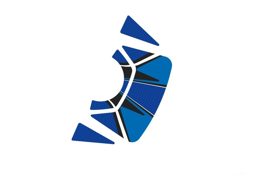 Obrázek produktu Ochranné nálepky na "brýle" PUIG RADIKAL 8316A modrá 8316A