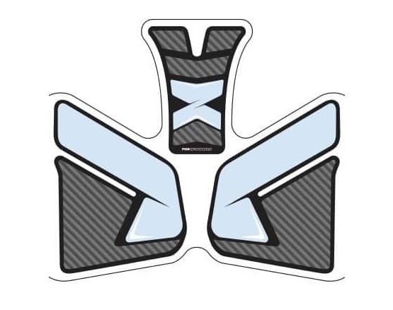 Obrázek produktu Tankpad PUIG SPECIFIC 9297C karbonový vzhled s boční částí 9297C