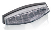 Obrázek produktu Zadní brzdové světlo PUIG (85 x 20 mm) 6073W čiré sklíčko s osvětlením SPZ 6073W