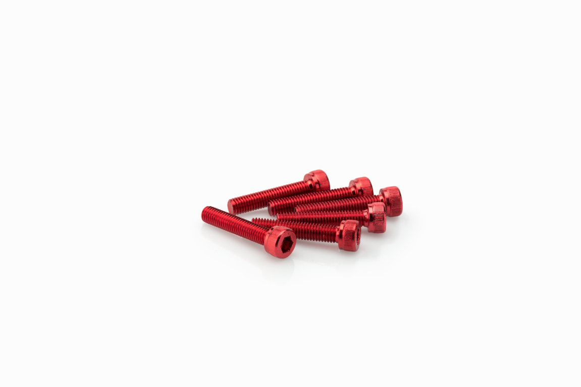 Obrázek produktu Šrouby PUIG ANODIZED 0185R červená M5 x 25mm (6ks) 0185R