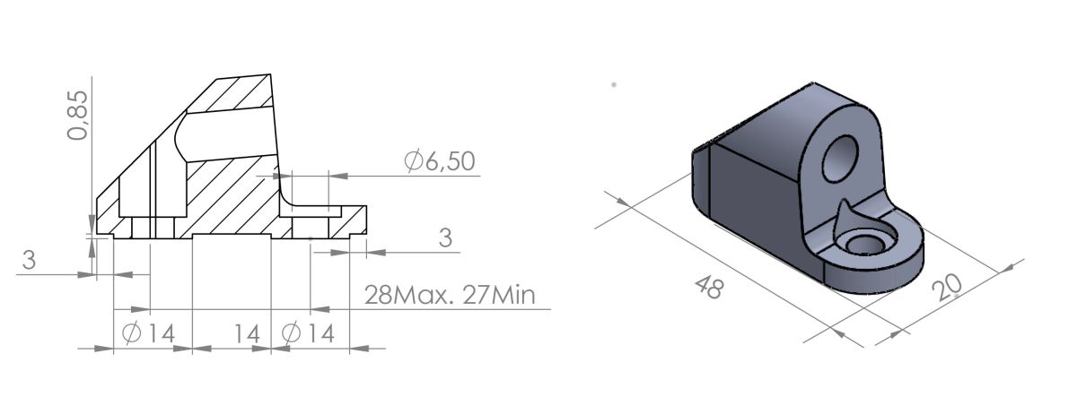 Obrázek produktu Adaptér na zpětné zrcátko PUIG SUPPORT WITHOUT SIDE MIRROR HI-TECH R1/XJ6 DIVERSI 9577N černý to fairing 9577N