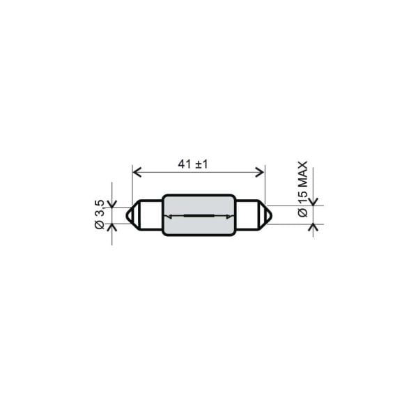 Obrázek produktu Žárovka RMS FLOSSER 246510126 6V-15W T 15x42 246510126