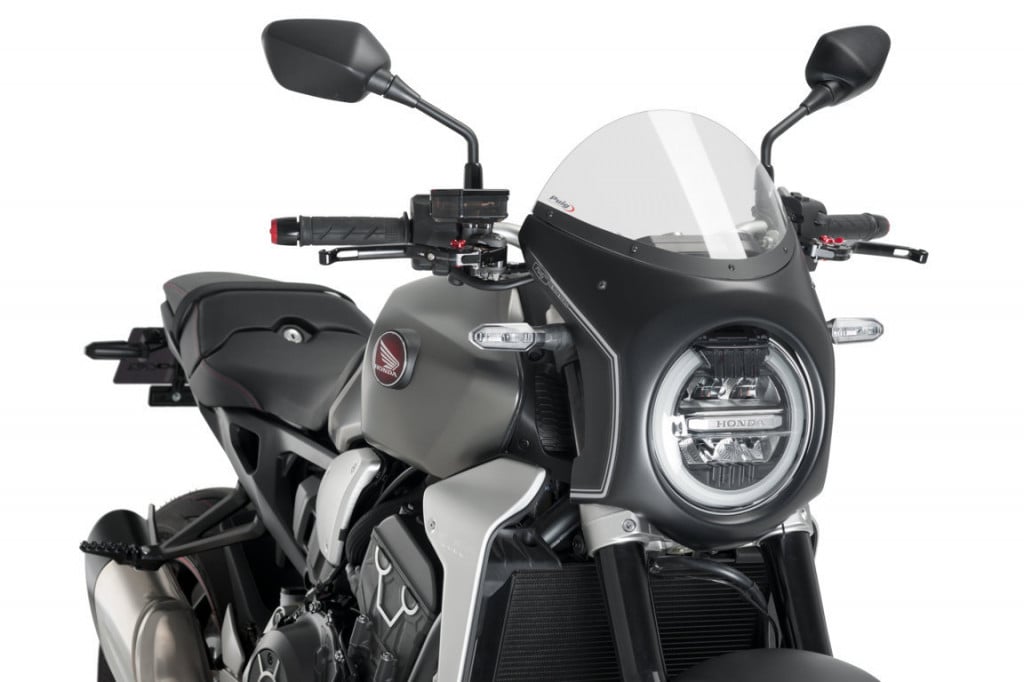 Obrázek produktu Plexi štít PUIG SEMI-FAIRING 3133W matná černá průhledný 3133W