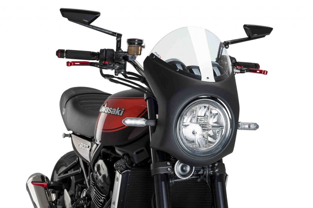 Obrázek produktu Plexi štít PUIG SEMI-FAIRING 9595W matná černá průhledný 9595W