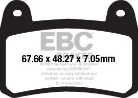 Obrázek produktu Brzdové destičky EBC FA658HH Levý