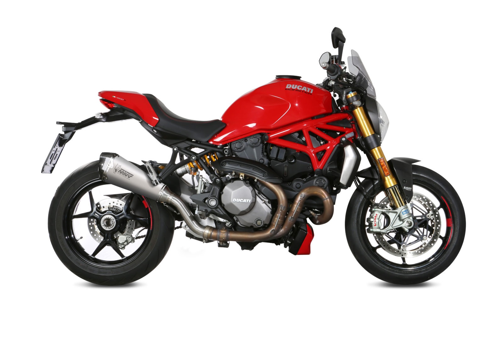 Obrázek produktu MIVV Delta Race tlumič výfuku z kartáčované nerezové oceli/uhlíková koncovka Ducati Monster 821 D.041.LDRX