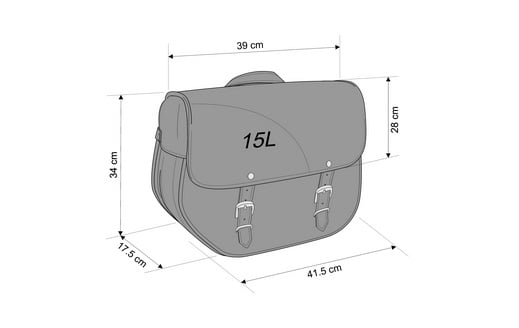 Obrázek produktu Kožená sedlová brašna CUSTOMACCES SANT LOUIS AP0011N černý AP0011N