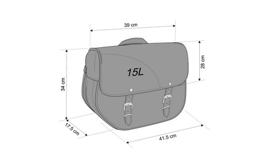 Obrázek produktu Kožená sedlová brašna CUSTOMACCES SANT LOUIS AP0012N černý AP0012N