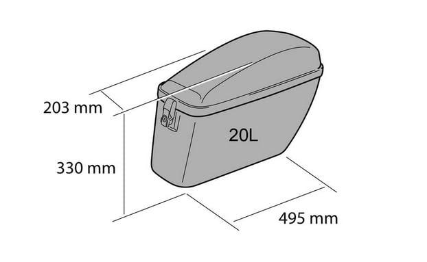 Obrázek produktu Boční kufry CUSTOMACCES SILVER AR0012N černý pravý AR0012N