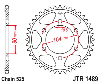 Obrázek produktu Řetězová rozeta JT 39 zubů, 525 Černý zinek