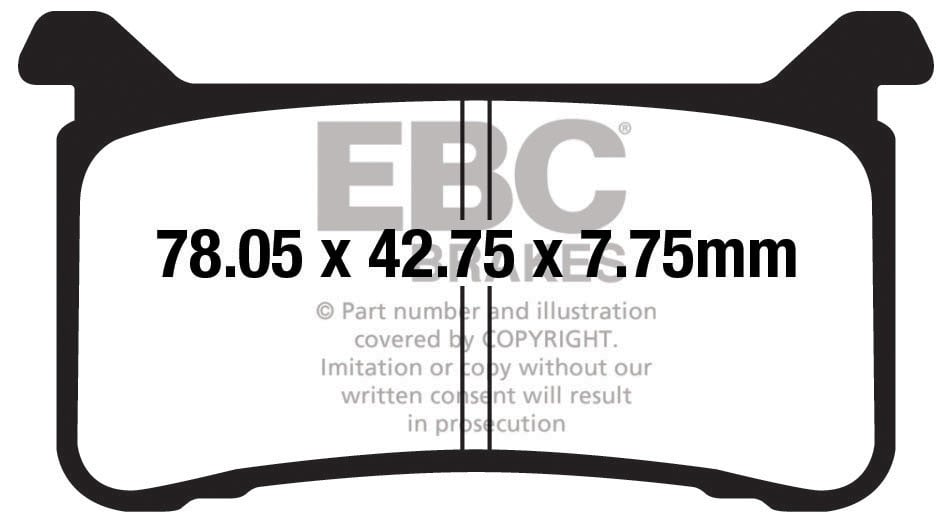 Obrázek produktu Brzdové destičky EBC FA700HH CBR 600 RR; pravá/levá