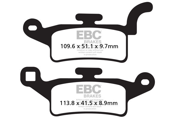 Obrázek produktu Brzdové destičky EBC SFAC492 Levý; YW 125 (BWs 125/1CE1)