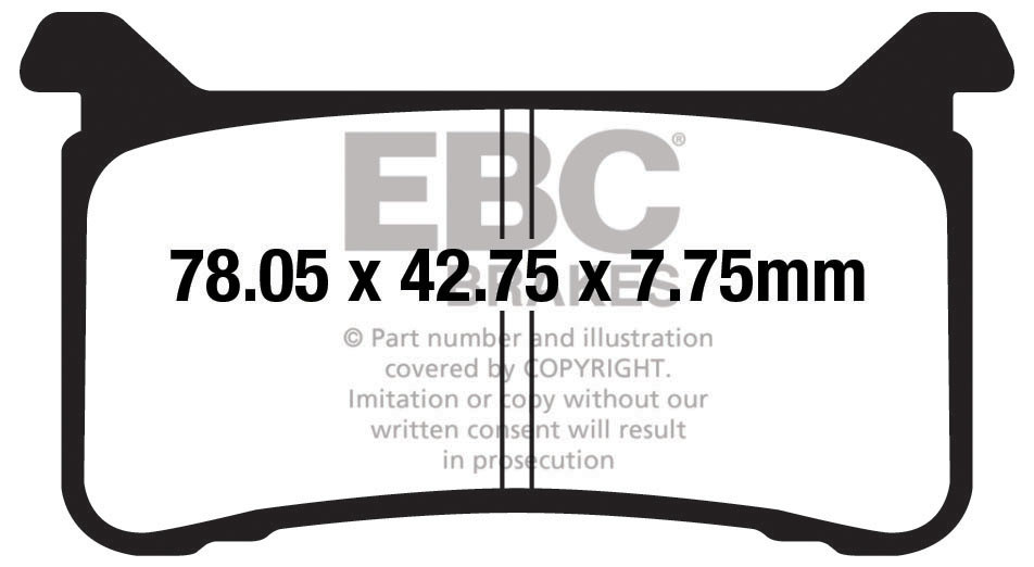 Obrázek produktu Brzdové destičky EBC GPFAX700HH CB 1000 R; bez ABS; pravá/levá