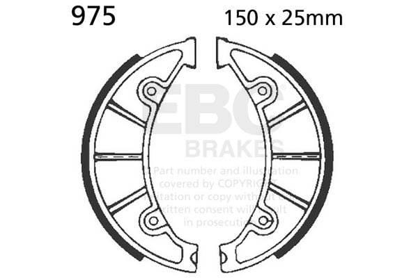 Obrázek produktu Sada brzdových čelistí EBC 975 975