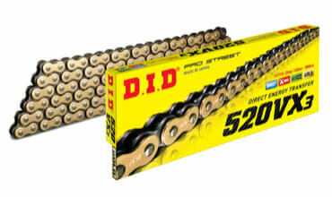 Obrázek produktu VX série X-Kroužkový řetěz D.I.D Chain 520VX3 112 L Zlatá/Černá 4525516319676