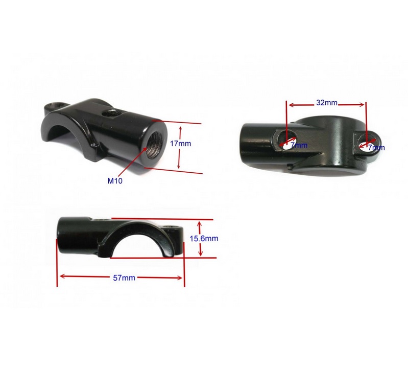 Obrázek produktu Brake/Clutch lever clamp JMT for 22mm handlebars with M10 right hand thread 713.83.81