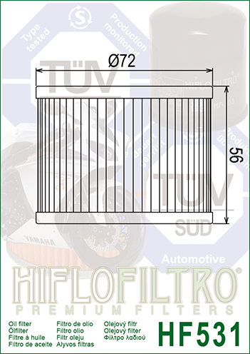 Obrázek produktu OLEJOVÝ FILTR SUZ GSF/X 250 HF531