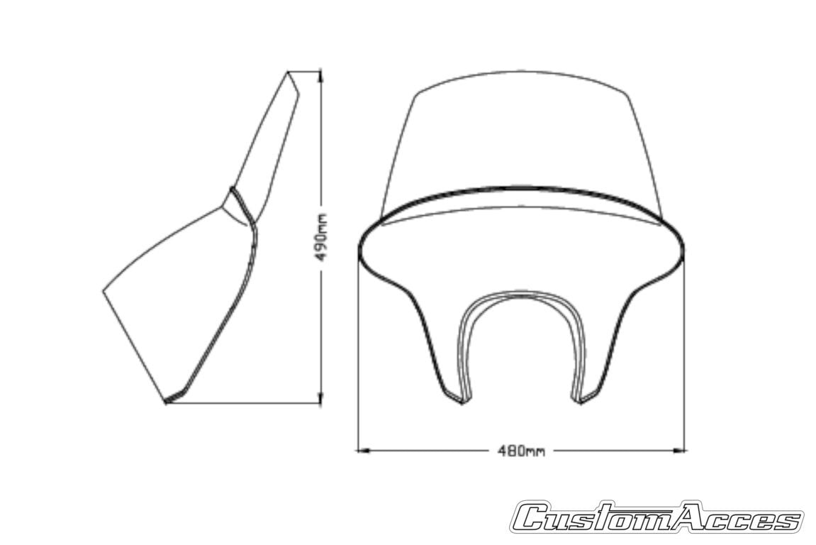 Obrázek produktu Plexi štít PUIG BATWING SML 21060H kouřová dlouhé