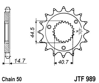Obrázek produktu Řetězové kolečko JT JTF 989-21 21 zubů, 530