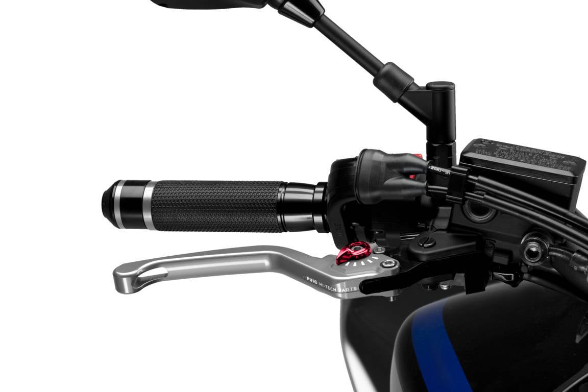 Obrázek produktu Páčka brzdy bez adaptéru PUIG 3.0 120PR dlouhé stříbrná/červená 120PR