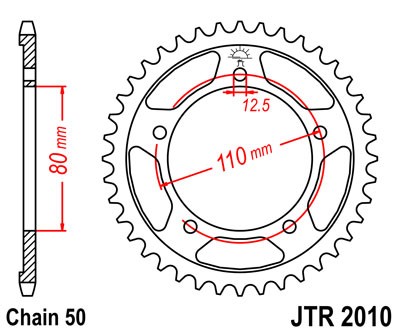 Obrázek produktu Řetězová rozeta JT 46 zubů, 530