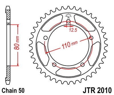 Obrázek produktu Řetězová rozeta JT 47 zubů, 530