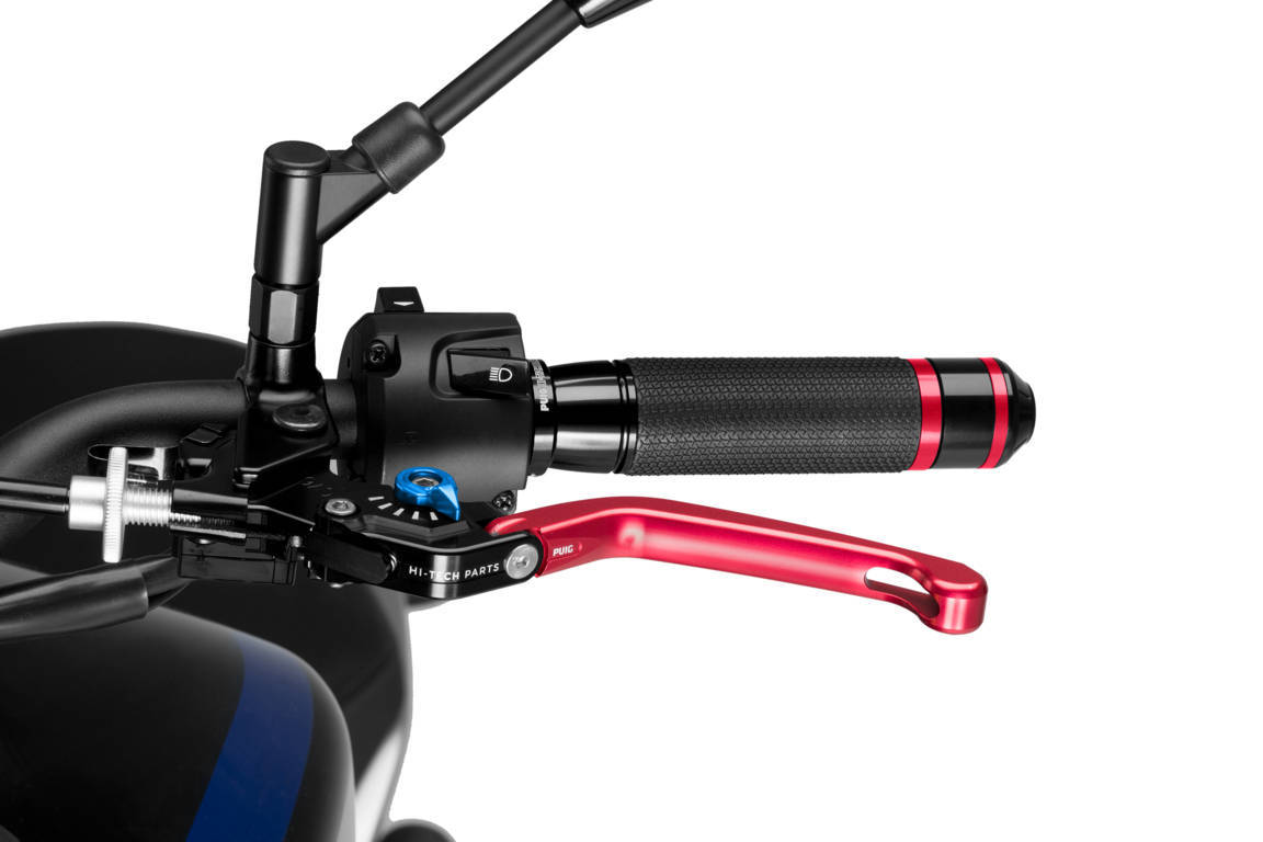 Obrázek produktu Páčka spojky bez adaptéru PUIG 3.0 210RA skládací červená/modrá 210RA