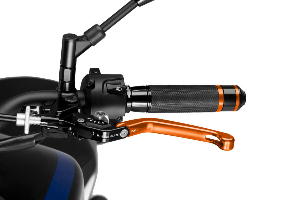 Obrázek produktu Páčka spojky bez adaptéru PUIG 3.0 210TP skládací oranžová/stříbrná 210TP